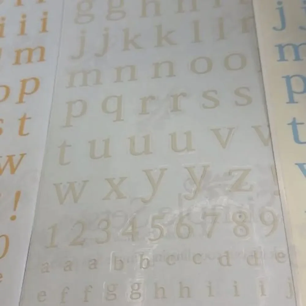 Vintage Alphabet Number Stickers